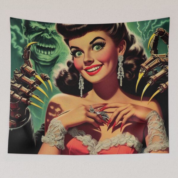 Item preview, Vintage Horror Pin Up designed and sold by PulpVintage.
