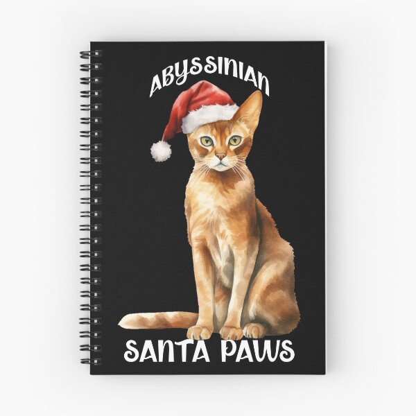 Item preview, An Abyssinian Cat in a Santa Hat designed and sold by quiltsncatitude.