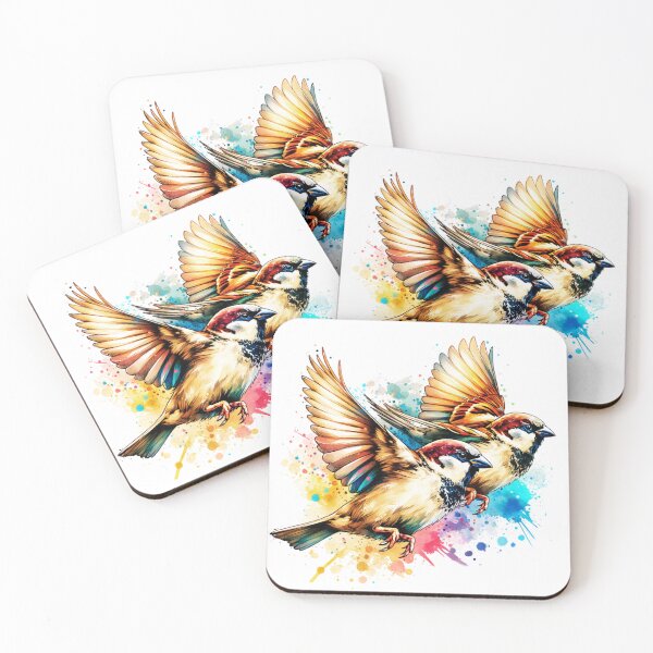 Item preview, Watercolor House Sparrow Birds designed and sold by TheAnimalZ00.