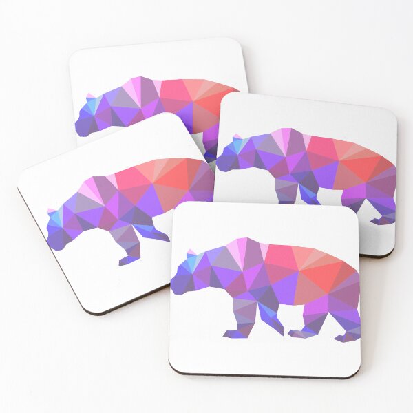 Item preview, Geometric Rainbow Bear Purple Base Graphic Essential designed and sold by socialarmour.