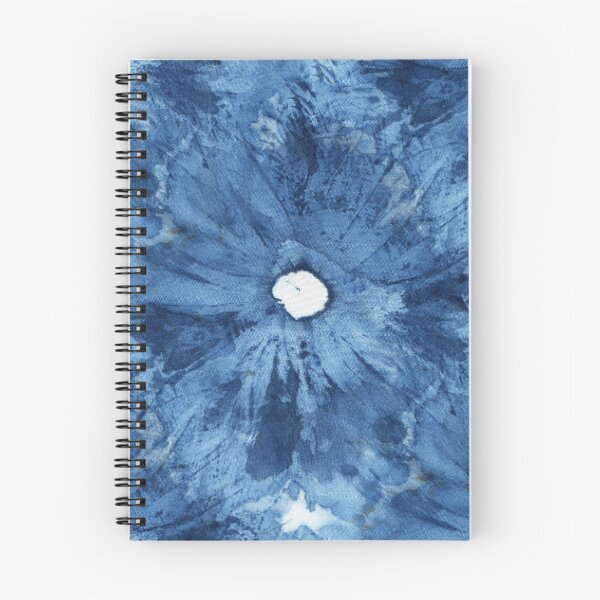 Item preview, Seamless tie-dye pattern of indigo color on white silk.  Shibori dyeing. designed and sold by lamarmarina.
