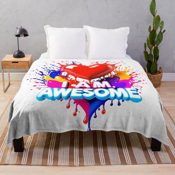Item preview, I Am Awesome Heart Rainbow Colors designed and sold by LKozerski.
