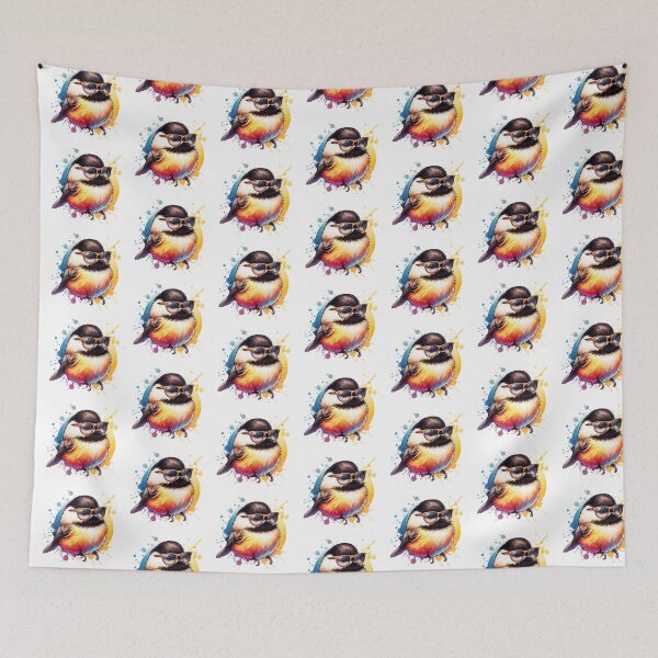 Item preview, Watercolor Carolina Chickadee Wearing Sunglasses designed and sold by TheAnimalZ00.