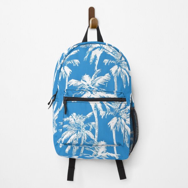 Item preview, Tropical white palms with a blue background designed and sold by dcrc.