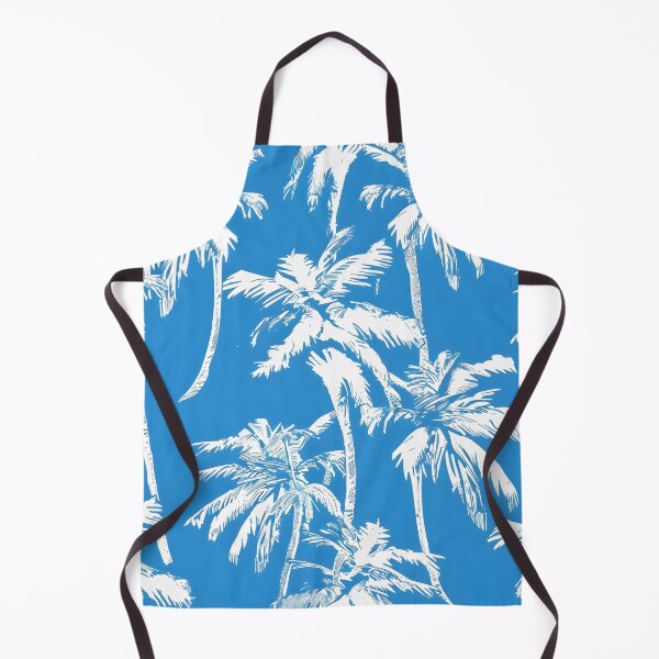 Item preview, Tropical white palms with a blue background designed and sold by dcrc.