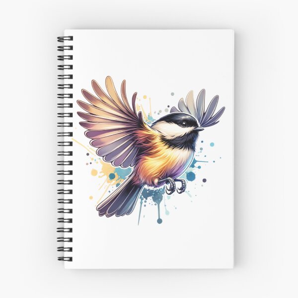 Item preview, Watercolor Flying Carolina Chickadee  designed and sold by TheAnimalZ00.