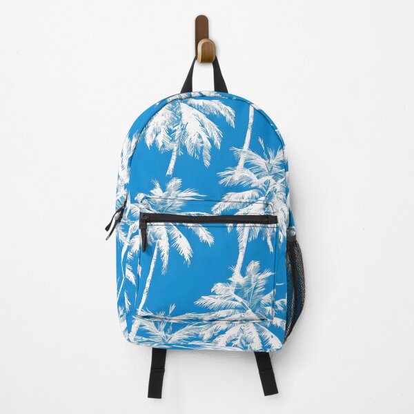 Item preview, Tropical white palms with a blue background designed and sold by dcrc.