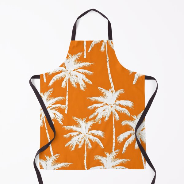 Item preview, tropical white palms with a orange background designed and sold by dcrc.
