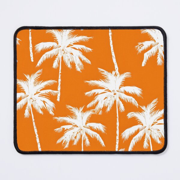 Item preview, tropical white palms with a orange background designed and sold by dcrc.