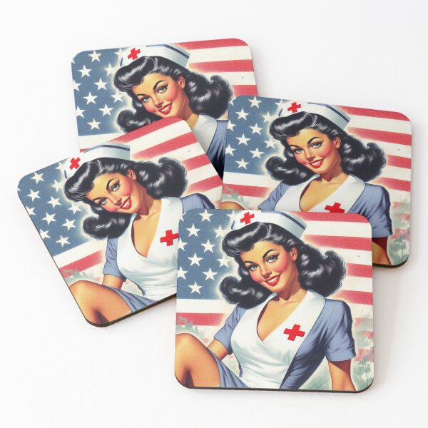 Item preview, Vintage Nurse Pin-Up designed and sold by PulpVintage.