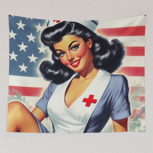 Item preview, Vintage Nurse Pin-Up designed and sold by PulpVintage.