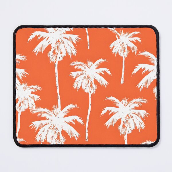 Item preview, tropical white palms with an orange background designed and sold by dcrc.