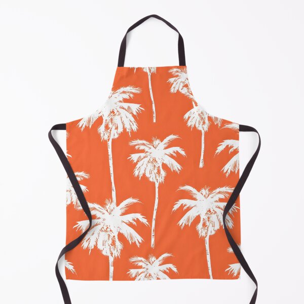 Item preview, tropical white palms with an orange background designed and sold by dcrc.