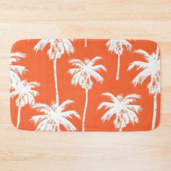 Item preview, tropical white palms with an orange background designed and sold by dcrc.