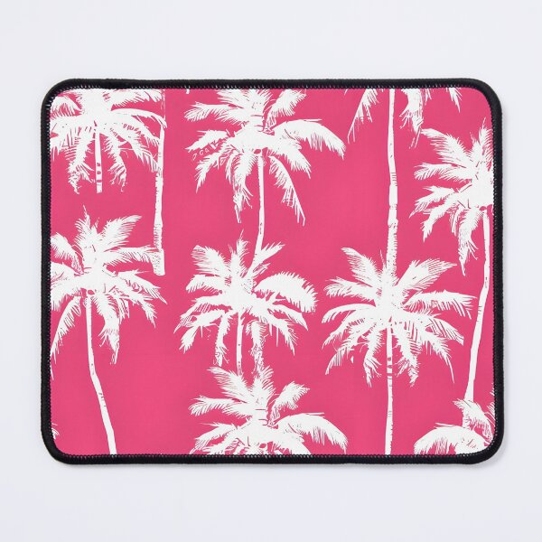 Item preview, tropical white palms with a pink background designed and sold by dcrc.