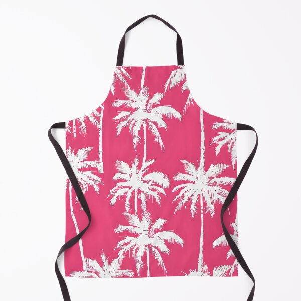 Item preview, tropical white palms with a pink background designed and sold by dcrc.