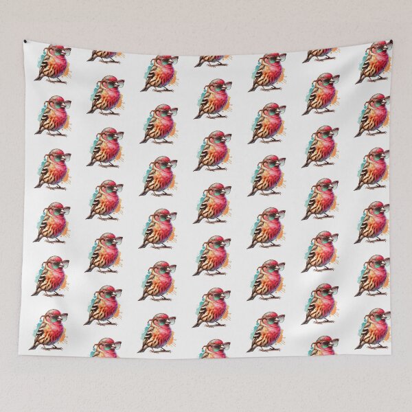 Item preview, Watercolor House Finch Wearing Sunglasses designed and sold by TheAnimalZ00.