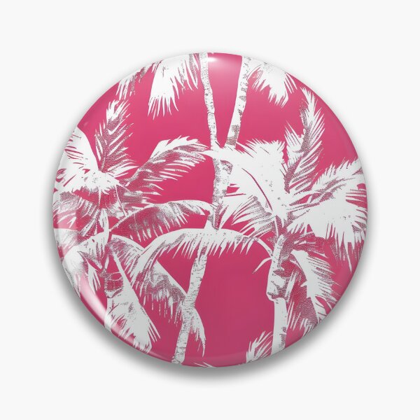 Item preview, tropical white palms with a pink background designed and sold by dcrc.