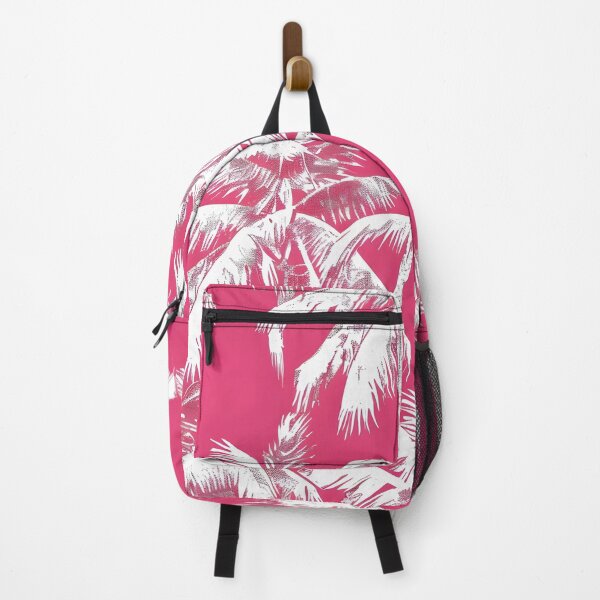 Item preview, tropical white palms with a pink background designed and sold by dcrc.