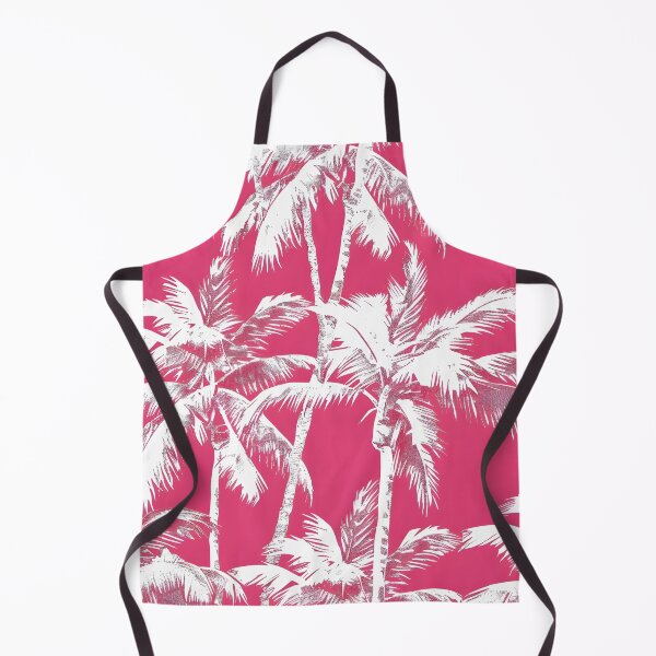 Item preview, tropical white palms with a pink background designed and sold by dcrc.