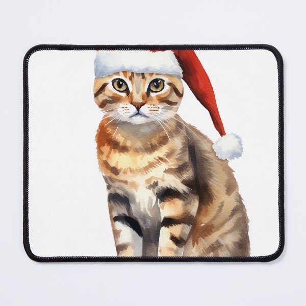Item preview, An American Ringtail Cat in a Santa Hat designed and sold by quiltsncatitude.