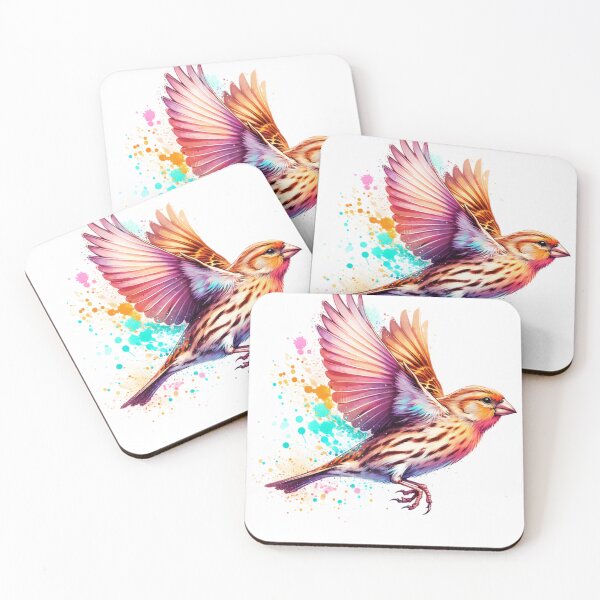 Item preview, Watercolor Flying House Finch  designed and sold by TheAnimalZ00.