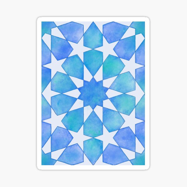 Item preview, Islamic Geometry Zellige Tiling Pattern designed and sold by leafandberryart.