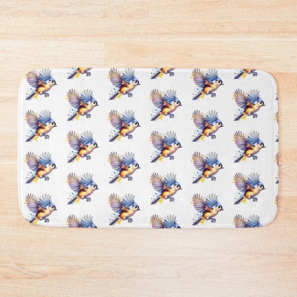 Item preview, Watercolor Flying Tufted Titmouse designed and sold by TheAnimalZ00.