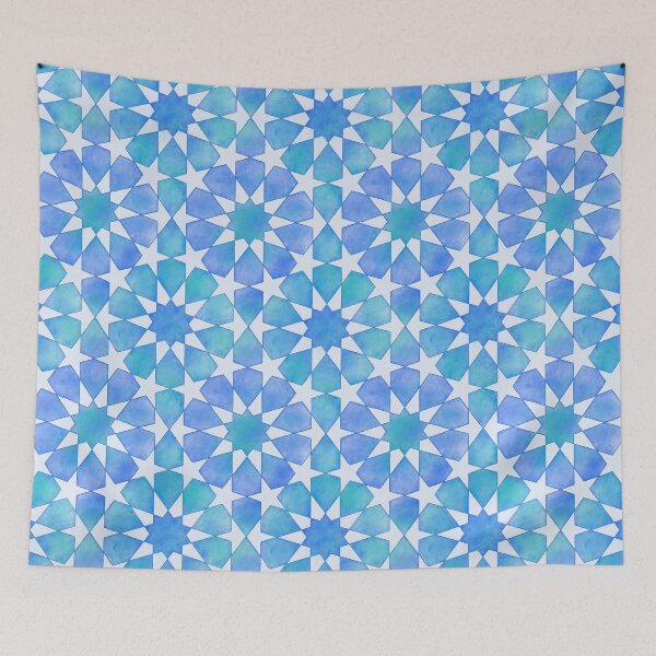 Item preview, Islamic Geometry Zellige Tiling Pattern designed and sold by leafandberryart.