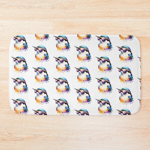Item preview, Watercolor White Breasted Nuthatch Wearing Sunglasses designed and sold by TheAnimalZ00.