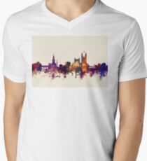 Bath England Skyline Cityscape Men's V-Neck T-Shirt