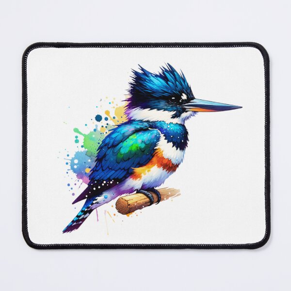 Item preview, Watercolor Belted Kingfisher designed and sold by TheAnimalZ00.