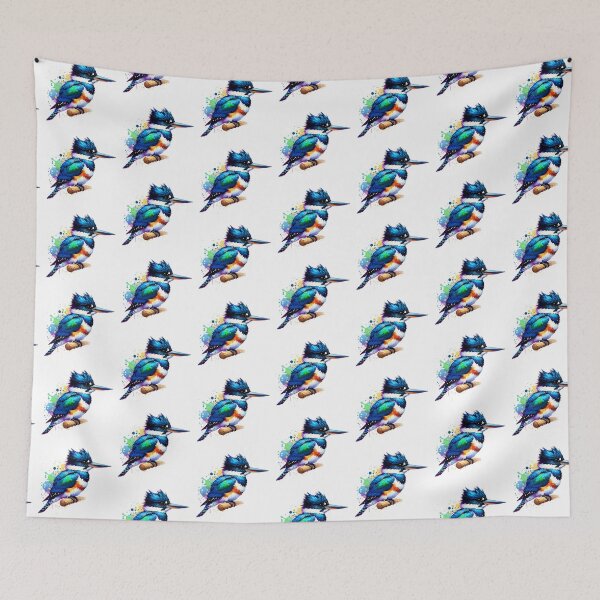 Item preview, Watercolor Belted Kingfisher designed and sold by TheAnimalZ00.