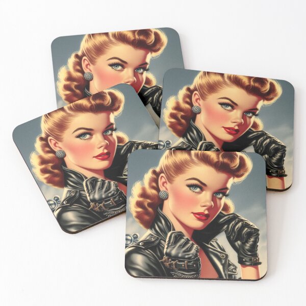 Item preview, Hot Leather Girl designed and sold by PulpVintage.