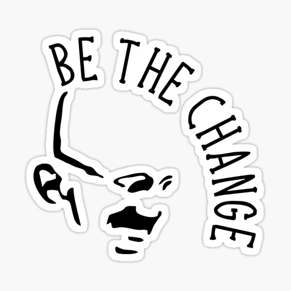 Item preview, Be the Change Ghandi designed and sold by lindaoc.