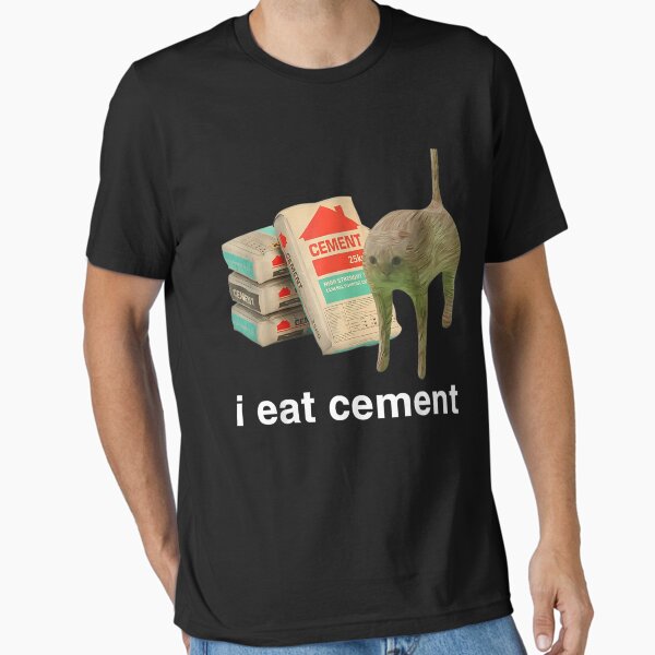 Vista previa del artículo con la obra «I Eat Cement Cursed Cat - Camiseta divertida y específica», diseñado y vendido por Yolandahamplin.