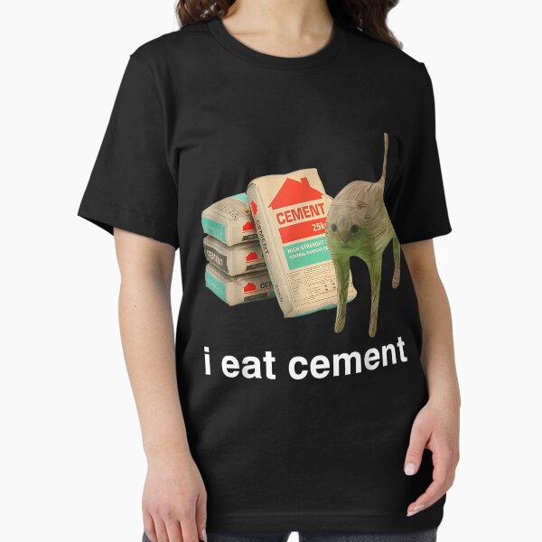 Item preview, I Eat Cement Cursed Cat Funny Oddly Specific Meme T-Shirt designed and sold by Yolandahamplin.