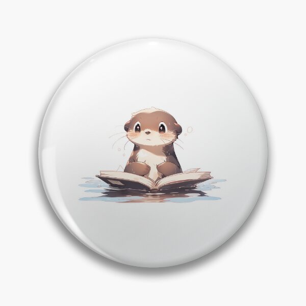 Item preview, cute otter reading designed and sold by Thewordstshirt.