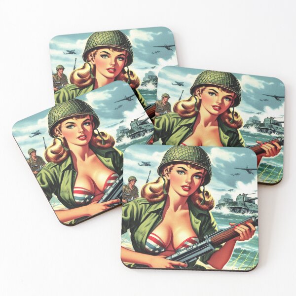 Item preview, Vintage War Pin Up designed and sold by PulpVintage.