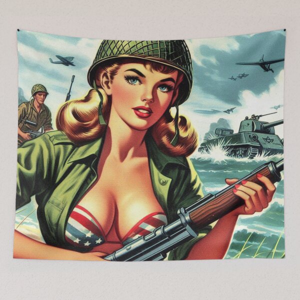 Item preview, Vintage War Pin Up designed and sold by PulpVintage.