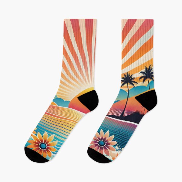 Item preview, Groovy Retro Vintage 70s Colorful Beach Summer Sunset designed and sold by Prints and Lifestyle.