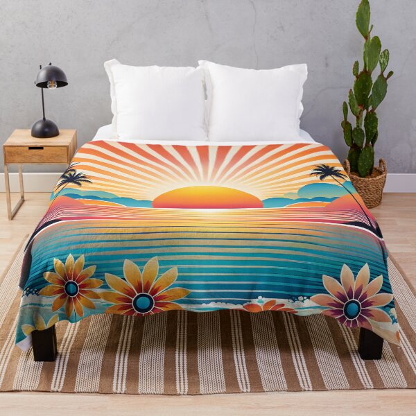 Item preview, Groovy Retro Vintage 70s Colorful Beach Summer Sunset designed and sold by Prints and Lifestyle.