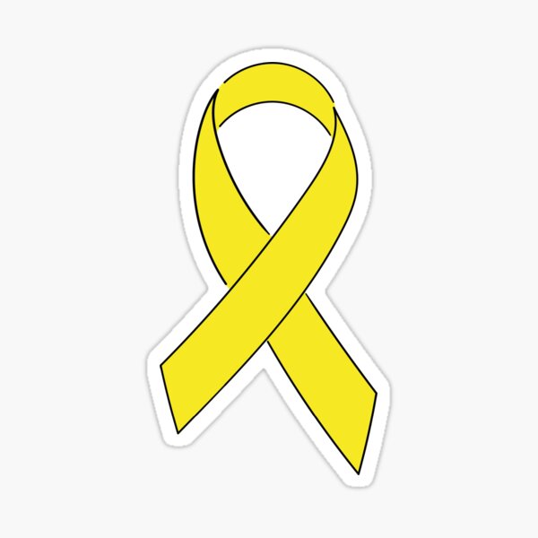 Yellow Awareness Ribbon Sticker For Sale By Kamalpanesar Redbubble