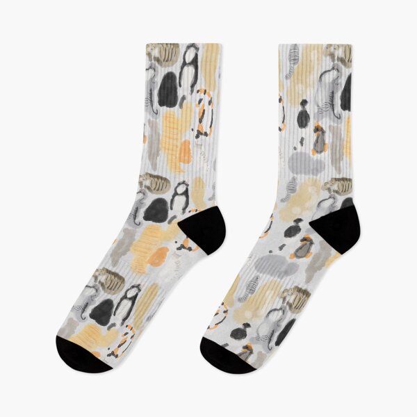 Item preview, gatos color agua simplificados designed and sold by ArtByMeganHills.