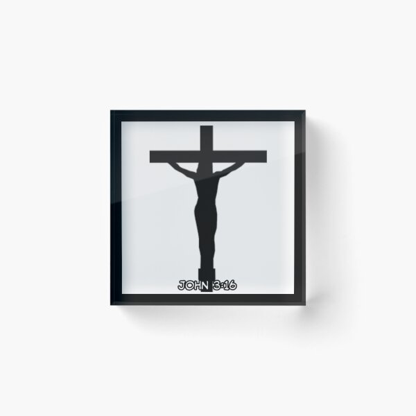 Item preview, UNIT 713, john 3:16 , black cross 1 designed and sold by Unit713-Shop.