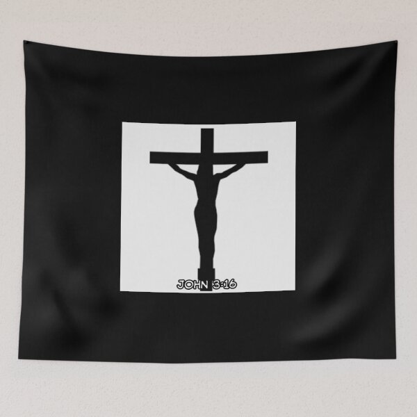 Item preview, UNIT 713, john 3:16 , black cross 1 designed and sold by Unit713-Shop.