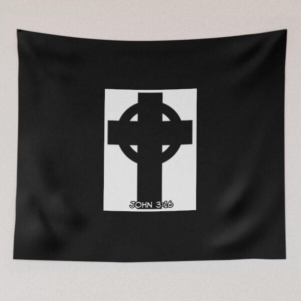 Item preview, UNIT 713, john 3:16 , black cross 2 designed and sold by Unit713-Shop.