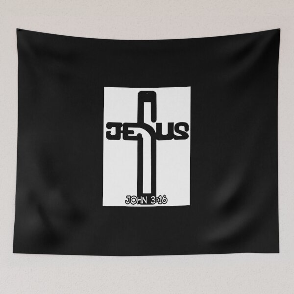 Item preview, UNIT 713, john 3:16 , black cross 3 designed and sold by Unit713-Shop.