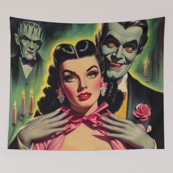 Item preview, Vintage Vampire Woman designed and sold by PulpVintage.