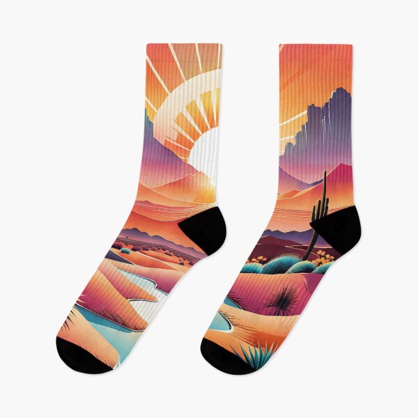 Item preview, Groovy Retro Vintage 70s Colorful Desert Summer Sunrise designed and sold by Prints and Lifestyle.
